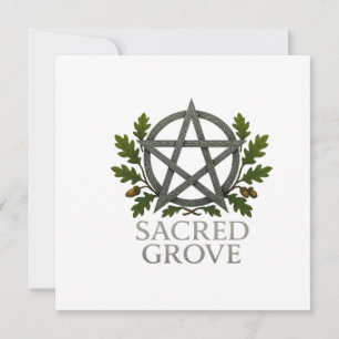 Sacred Grove Pentagram Wiccan  Holiday Card