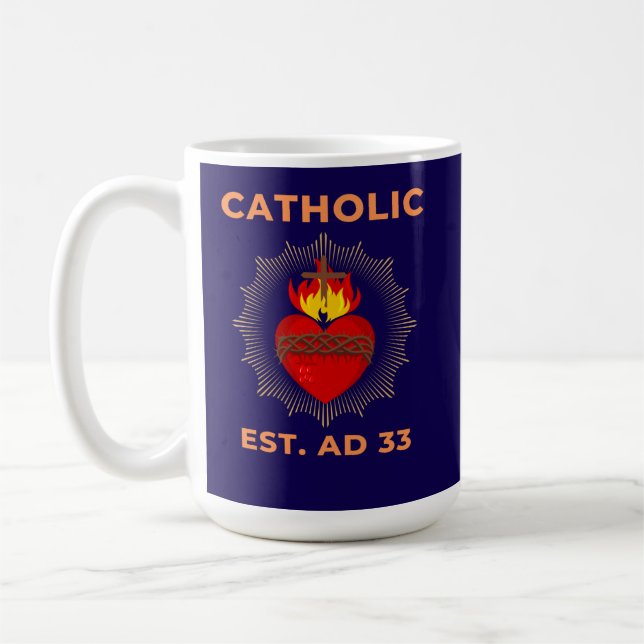 Sacred Heart AD 33 Catholic Mug (Left)