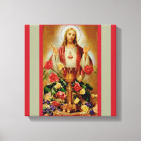 Sacred Heart Chalice Roses Rosary Jesus