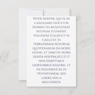 Sacred Heart Cross Holy Card Pater Noster Latin