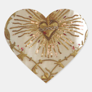 SACRED HEART DESIGN HEART STICKER