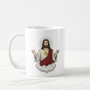 Sacred Heart Devotional Vintage Engraving Design_1 Coffee Mug