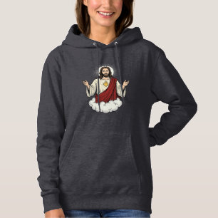 Sacred Heart Devotional Vintage Engraving Design_1 Hoodie