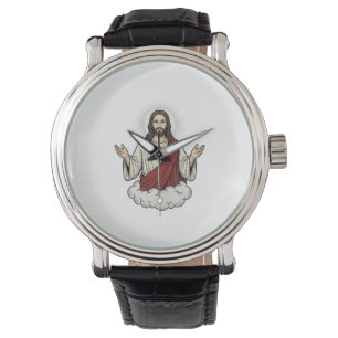 Sacred Heart Devotional Vintage Engraving Design_1 Watch