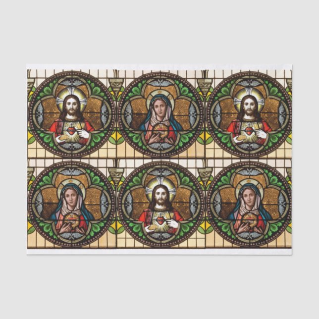 Sacred Heart/Immaculate Heart Tissue Paper (Front)