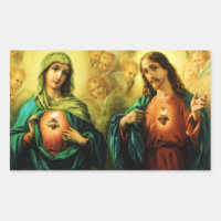 Sacred Heart Jesus & Immaculate Heart Mary Sticker