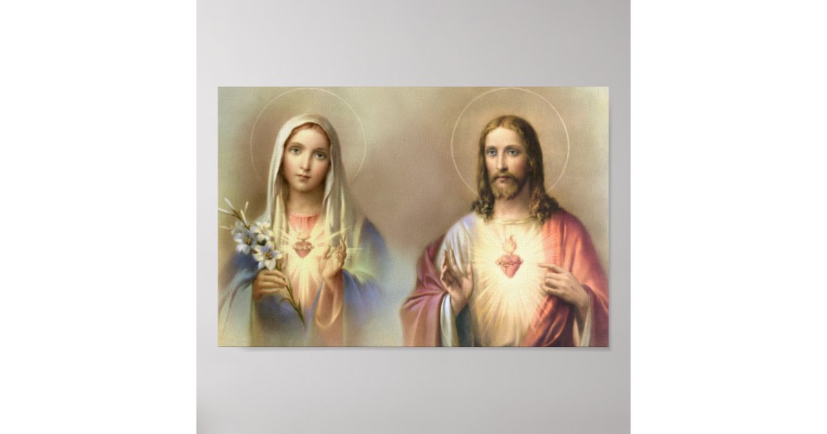 immaculate heart of mary and sacred heart of jesus
