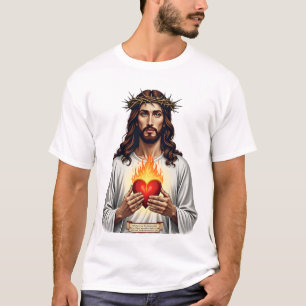 Sacred Heart Jesus Vintage Engraving Faith Shirt (