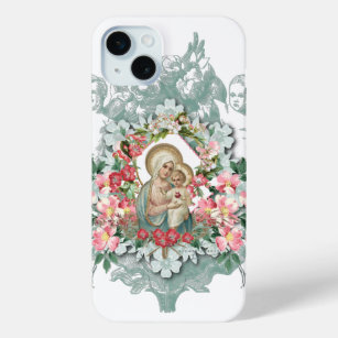 Sacred Heart Jesus Virgin Mary Religious   iPhone 15 Mini Case