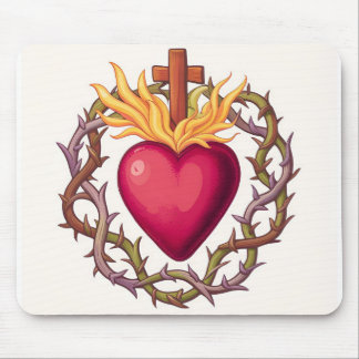 Sacred Heart Mouse Carpet Mouse Pad
