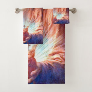 Sacred Heart of Jesus Bath Towel Set