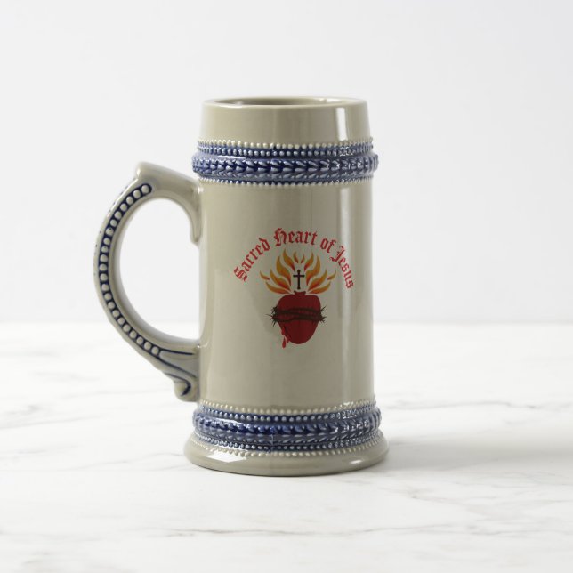 Sacred Heart of Jesus Beer Stein (Left)