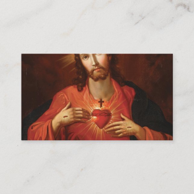 Sacred Heart Of Jesus Business Card (Front)