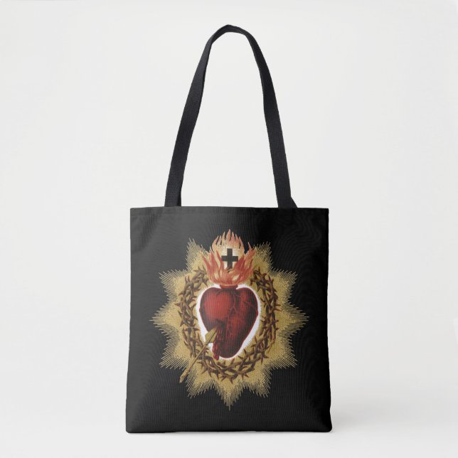 Sacred Heart of Jesus Catholic Devotion T-ShirtThe Tote Bag (Front)