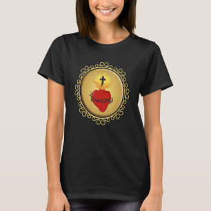 Sacred Heart Of Jesus Catholic Traditional Latin M T-Shirt