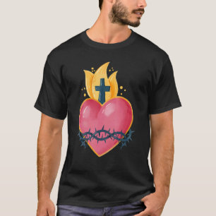 Sacred Heart Of Jesus Catholic Traditional Latin M T-Shirt