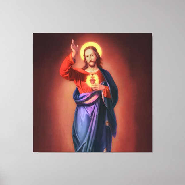 Sacred Heart of Jesus Christ Canvas Print (Front)