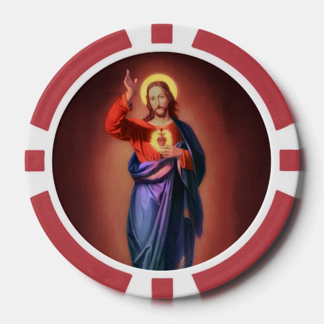 Sacred Heart of Jesus Christ Poker Chips (Front)