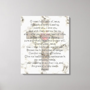 Sacred Heart of Jesus Cross Canvas Print
