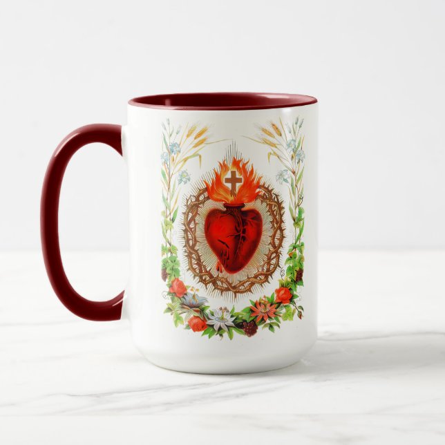 Sacred Heart of Jesus Detente Orthodox Icon Mug (Left)