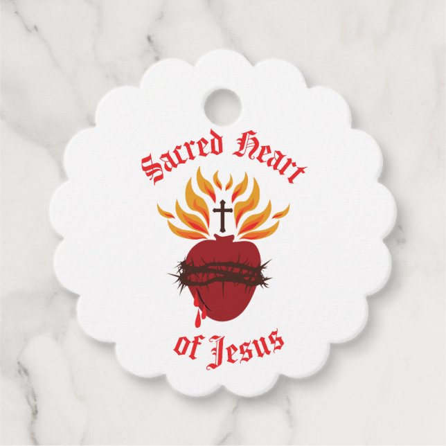 Sacred Heart of Jesus Favour Tags (Front)