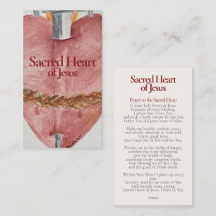 Sacred Heart of Jesus Holy Card - Consecration 