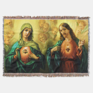 Sacred Heart of Jesus & Immaculate Mary Blanket
