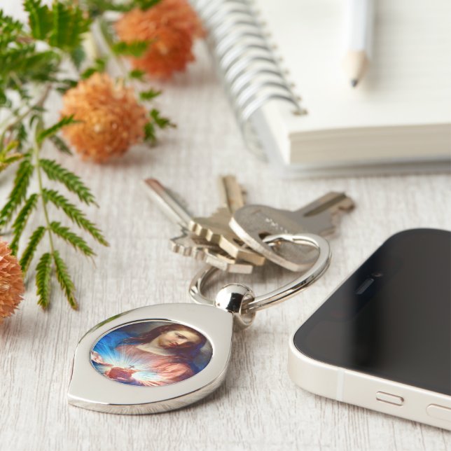 Sacred Heart of Jesus Keychain (Side)