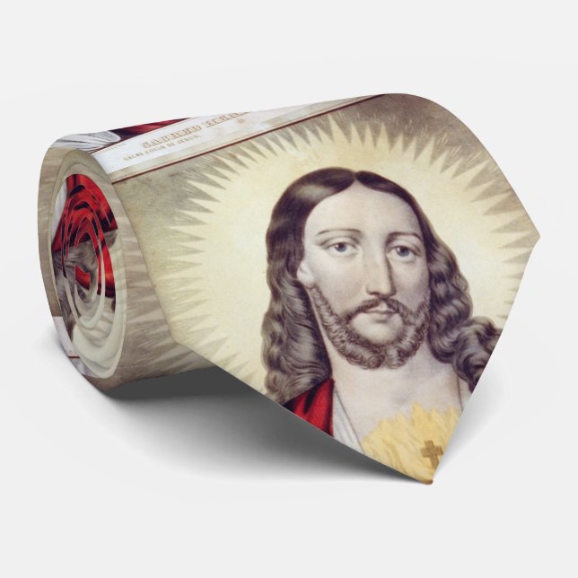 SACRED HEART OF JESUS NECK TIE (Rolled)