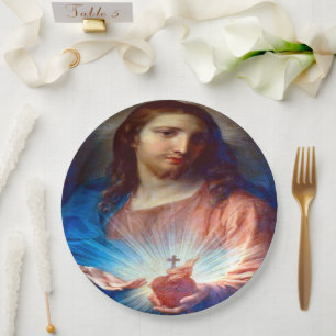 Sacred Heart of Jesus Paper Plate