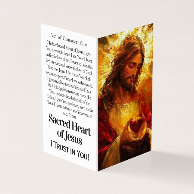 Sacred Heart of Jesus Prayer Card (Outside)
