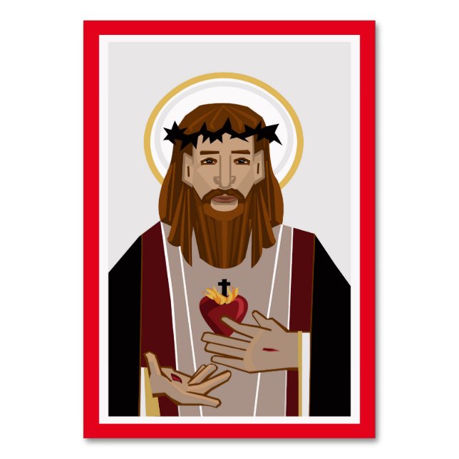 Sacred Heart of Jesus prayer card (Front)