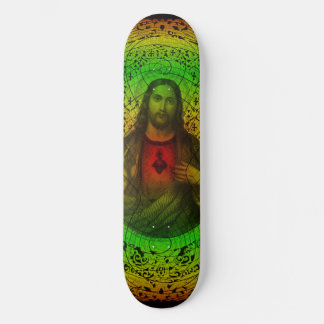 Sacred Heart Of Jesus Rastafari Skateboard