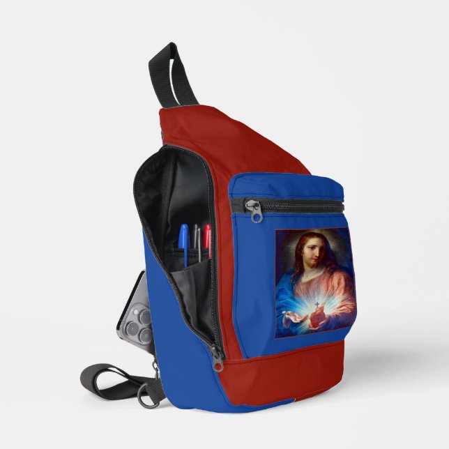 Sacred Heart of Jesus  Sling Bag (Open)