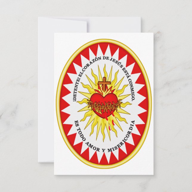 Sacred Heart of Jesus Source of Life Holy Card (Front)