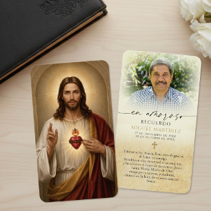 Sacred Heart of Jesus Spanish Prayer Card