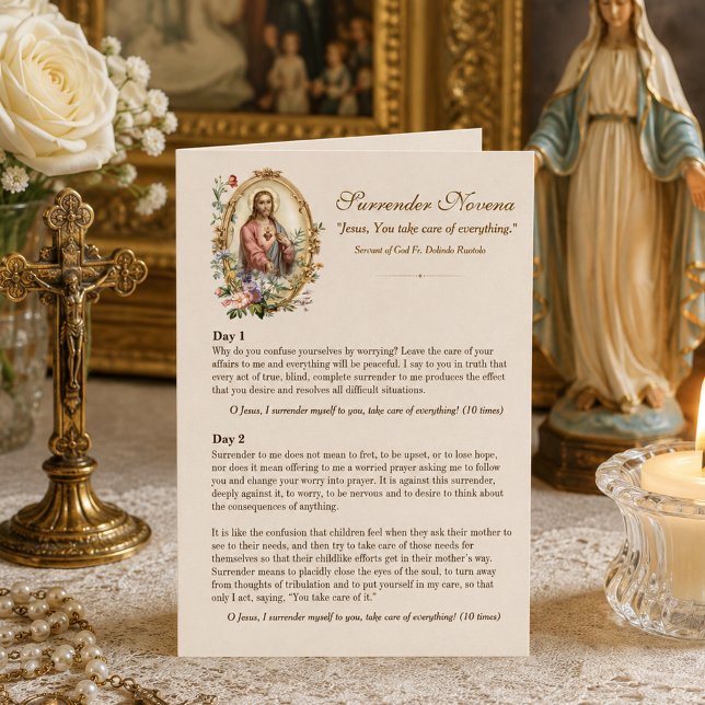 Sacred Heart of Jesus Surrender Novena Prayer Card (Creator Uploaded)