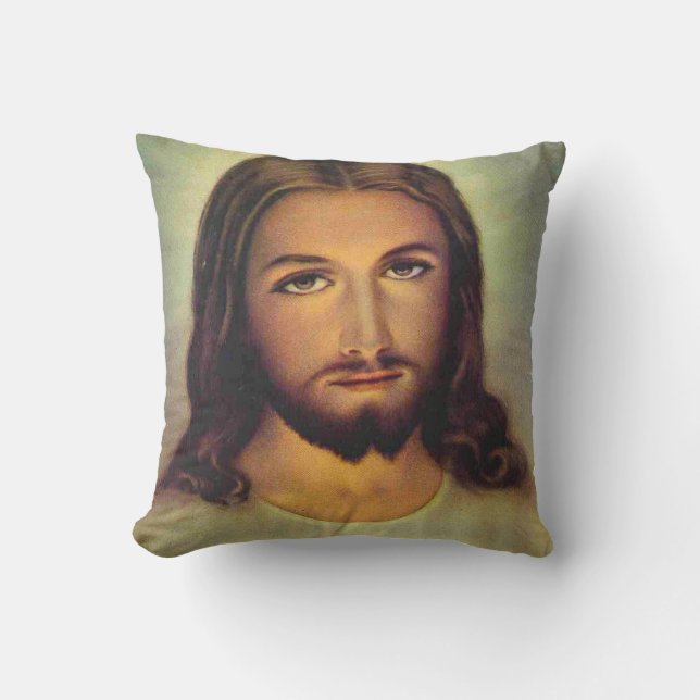 Sacred Heart of Jesus Throw Pillow (Front)