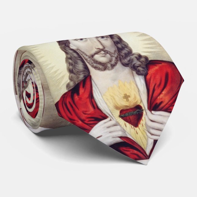 SACRED HEART OF JESUS TIE (Rolled)