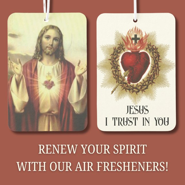 Sacred Heart of Jesus Traditional Catholic Air Freshener (Creator Uploaded)