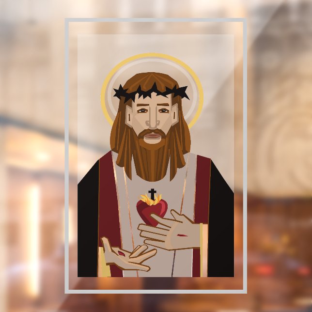 Sacred Heart of Jesus Window Cling (Sheet 2)