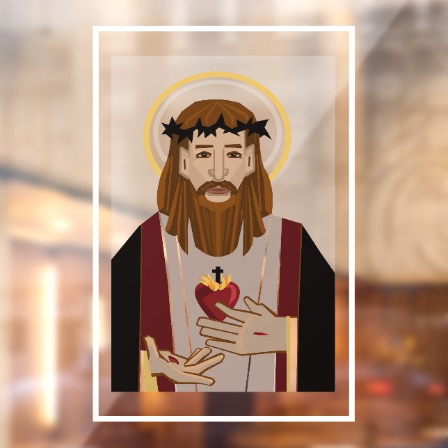 Sacred Heart of Jesus Window Cling (Sheet 2)
