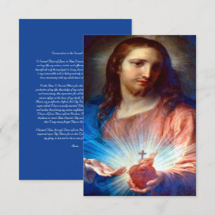 Sacred Heart of Jesus with Consecration Prayer Thank You Card