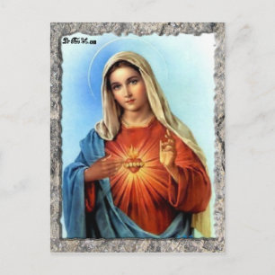 SACRED HEART OF MARY 01 CUSTOMIZABLE PRODUCTS POSTCARD