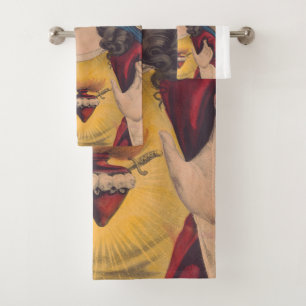 Sacred Heart of Mary Bath Towel Set
