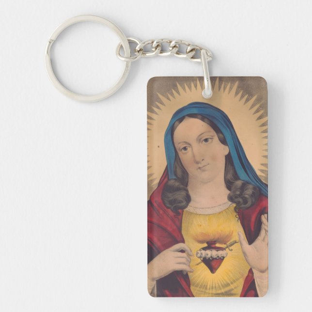 Sacred Heart of Mary Keychain (Front)