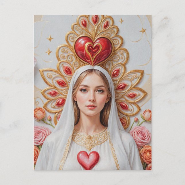 Sacred Heart of Mary Postcard (Front)