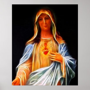 Sacred Heart of Virgin Mary Poster