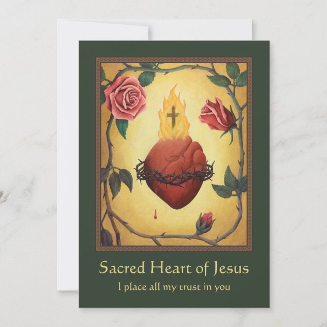 Sacred Heart Painting & Prayer (Front)