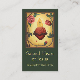 Sacred Heart Painting Prayer Card